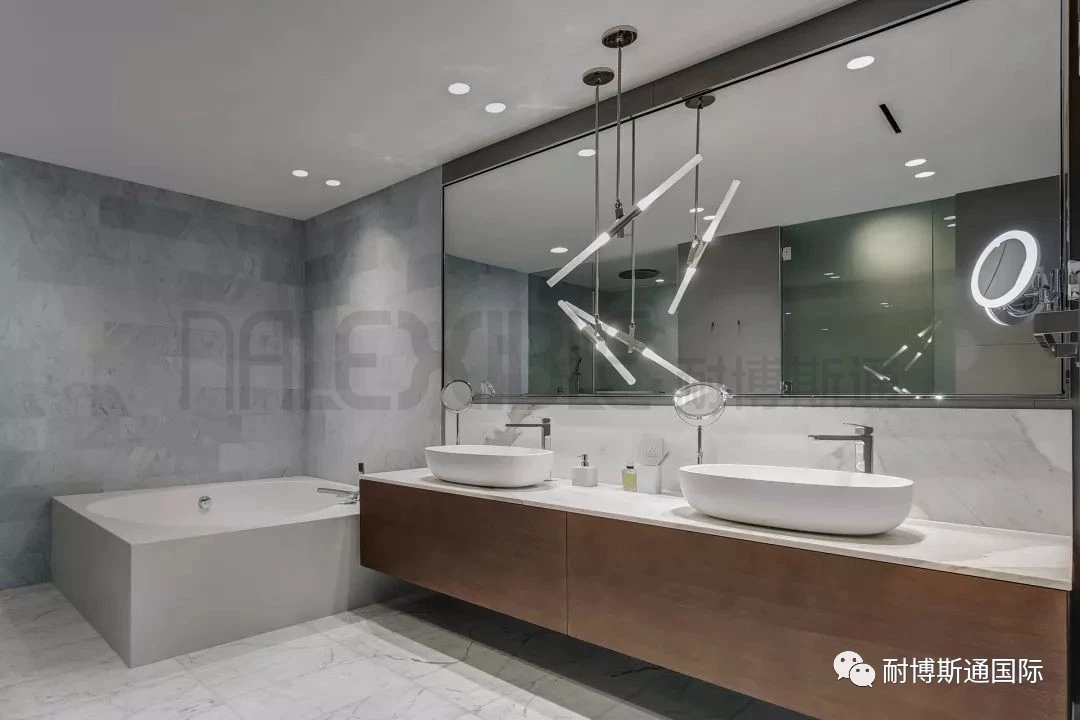 水泥霧面系列衛浴牆面完整應用照|Cement Matte Series bathroom wall