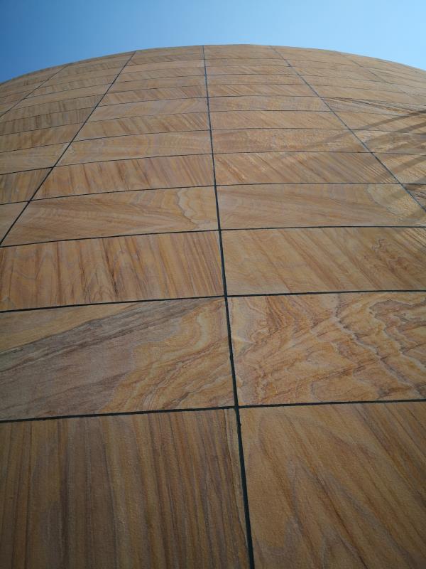砂岩肌理系列曲面外立面完整應用照|Sandstone Texture Series curved facade