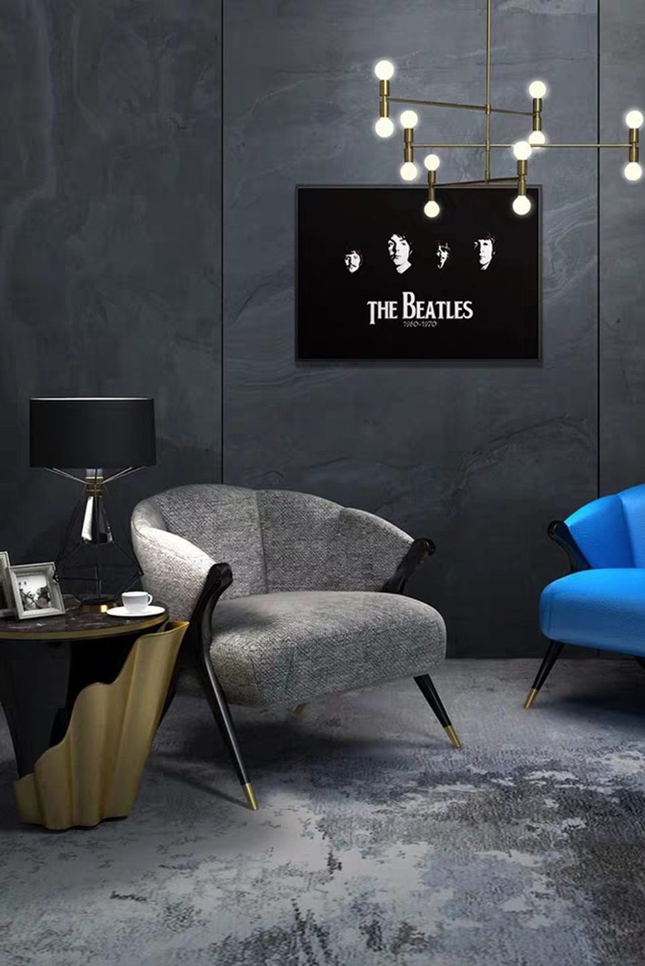會客區深色板岩|Lounge in dark slate