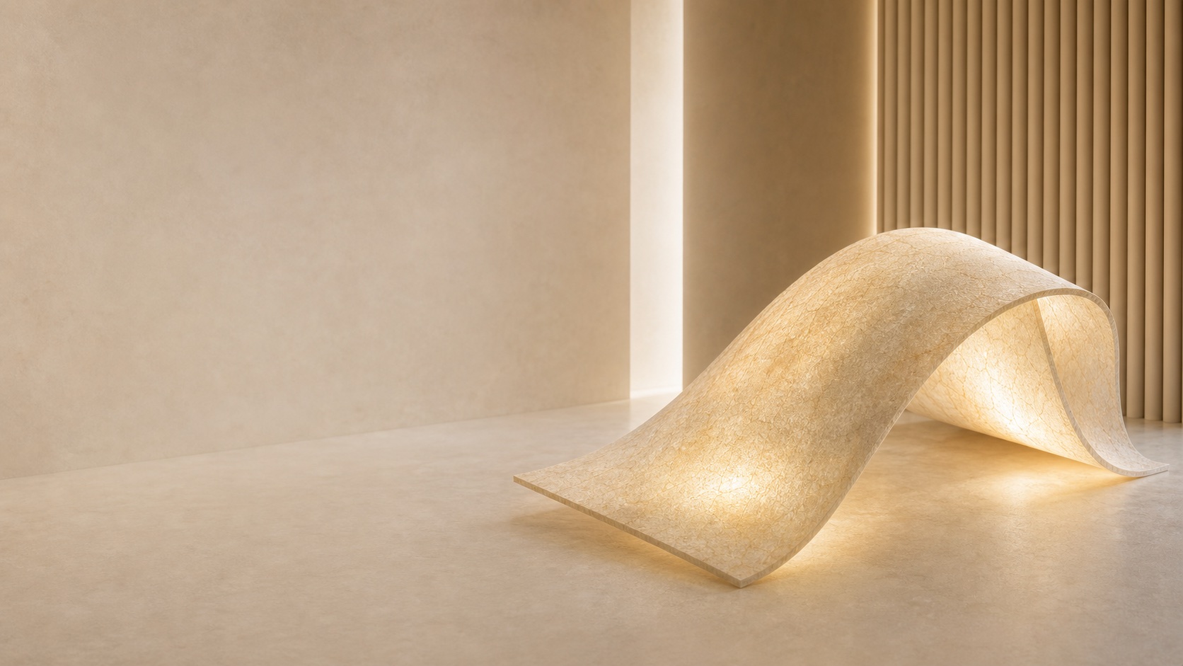 ArchiNova brand spirit hero showing stone, lightness, and architectural material intelligence