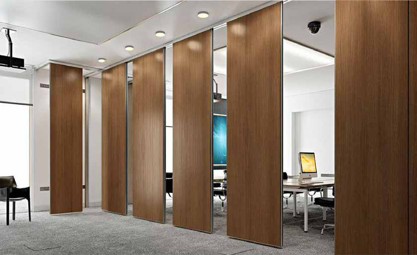 Commercial partition project using ArchiNova Materials fiberboard systems