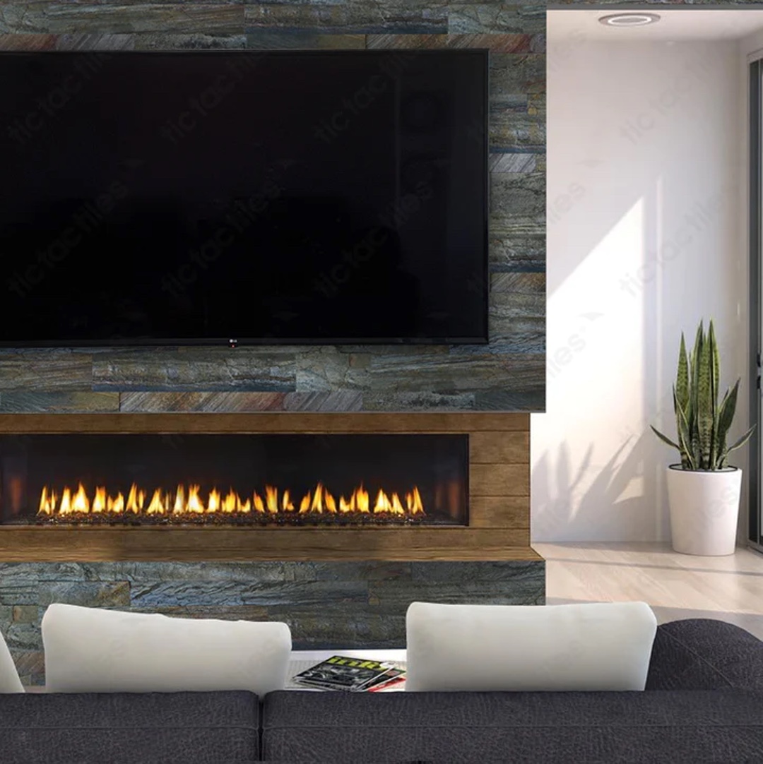 DIY 背膠系列電視牆與壁爐應用|DIY Peel-and-Stick Series TV wall and fireplace application