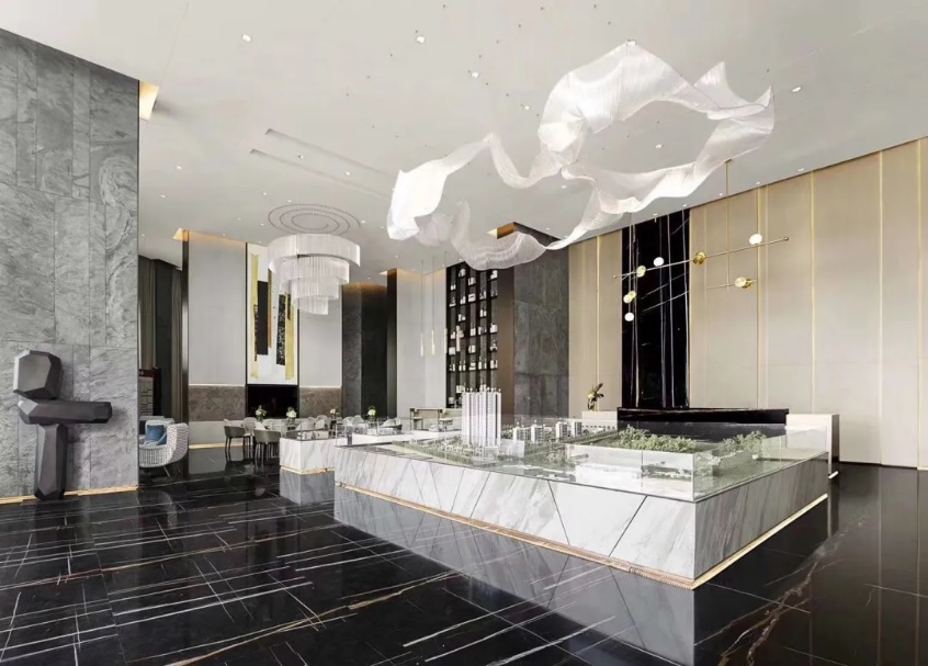 ArchiNova Materials Advanced Stone Systems shown through a premium commercial lobby setting
